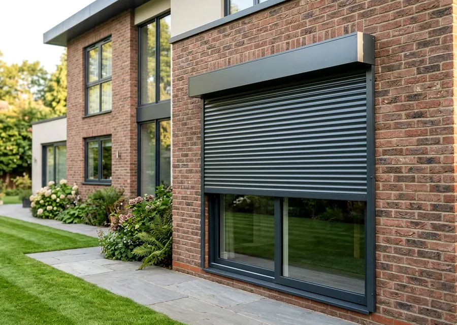 Roller shutters fitted in a Midstream home